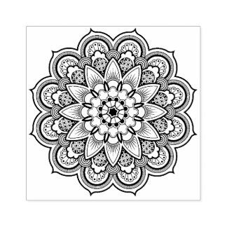 Mandala Geometric design Rubber Stamp