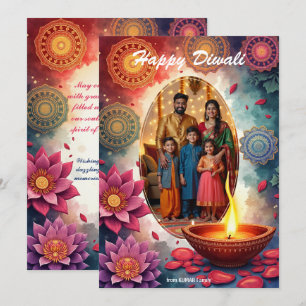 Mandala Glow Diwali Greeting Card