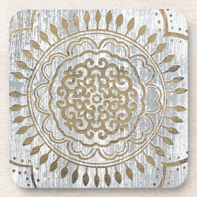 Mandala Gold Design Coaster (Front)