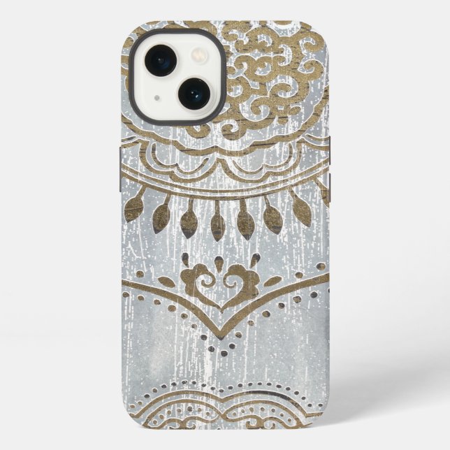Mandala Gold Design iPhone Case (Back)