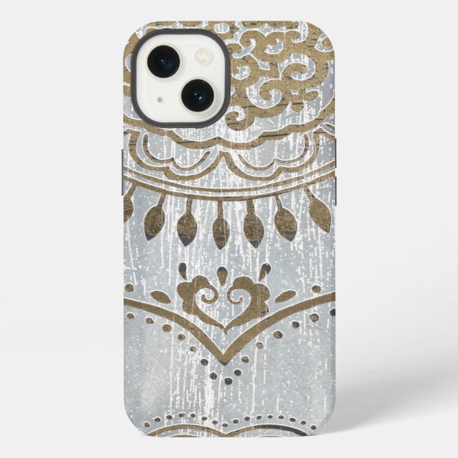 Mandala Gold Design iPhone Case (Back)