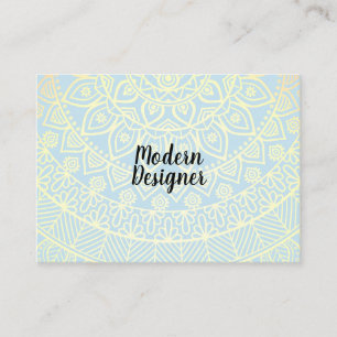 Mandala Gold Pattern and Grunge Business Card