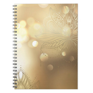 Mandala gold sparkle notebook