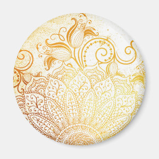 Mandala - Golden brush Magnet