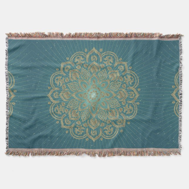 MANDALA Golden Rosette - Blanket (Front)