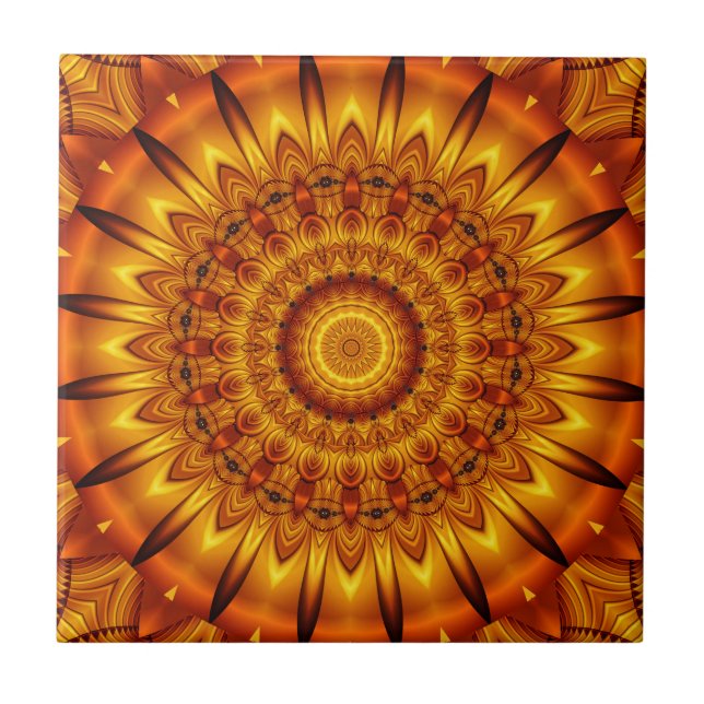 mandala golden sun tile (Front)
