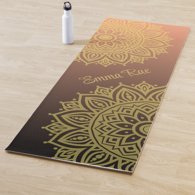Mandala Gradient Black Rose Yoga Mat (In Situ)