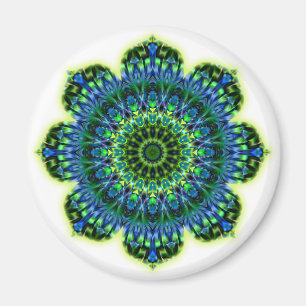 Mandala green blue magnet