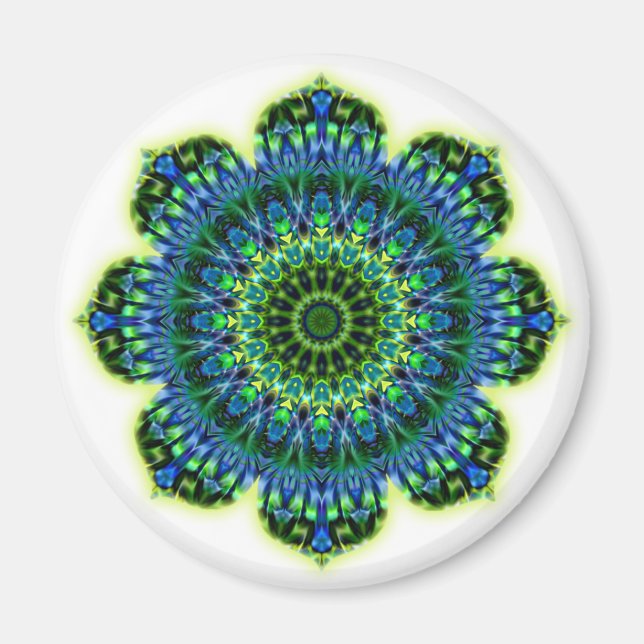 Mandala green blue magnet (Front)