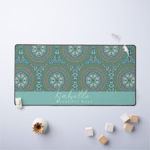 Mandala Green Desk Mat