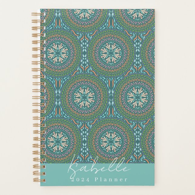 Mandala Green Planner (Front)