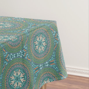 Mandala Green Tablecloth
