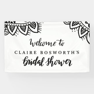 Mandala Handwritten Bridal Shower Boho Banner