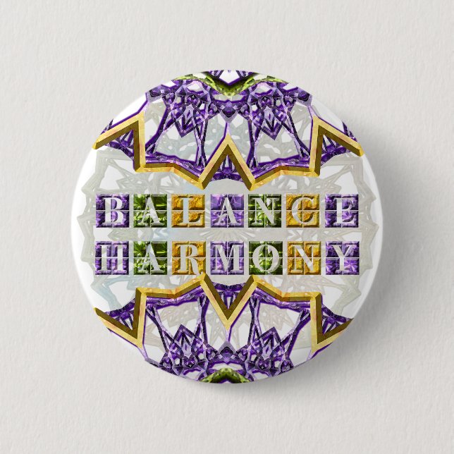 Mandala, Harmony, Balance Spring Gem 6 Cm Round Badge (Front)