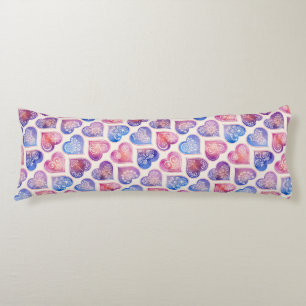 Mandala Heart Pattern Body Cushion
