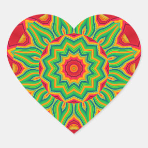 Mandala Heart Sticker