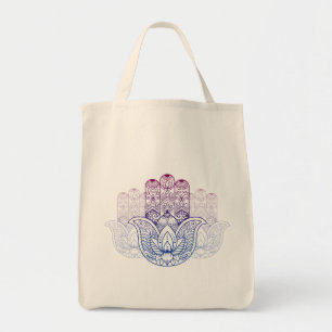 Mandala Henna Lotus Hand Tote Bag