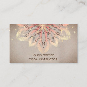 Mandala Holistic Lotus Floral Zen Meditation Yoga Business Card