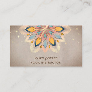 Mandala Holistic Lotus Floral Zen Meditation Yoga Business Card