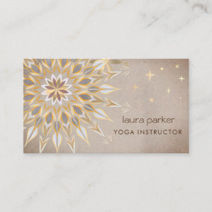 Mandala Holistic Lotus Floral Zen Meditation Yoga Business Card
