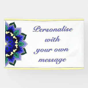 Mandala in blue banner