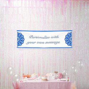 Mandala in blue banner