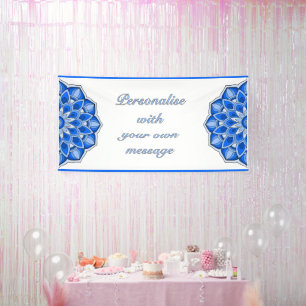 Mandala in blue banner