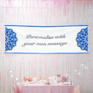 Mandala in blue banner
