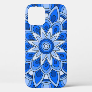 Mandala in blue iPhone 12 case