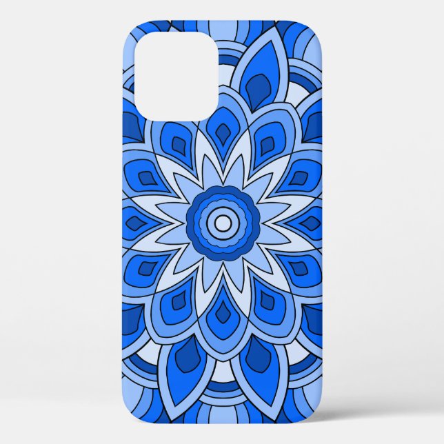 Mandala in blue Case-Mate iPhone case (Back)