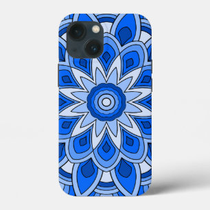 Mandala in blue iPhone 13 mini case