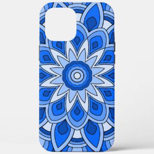Mandala in blue iPhone 12 pro max case