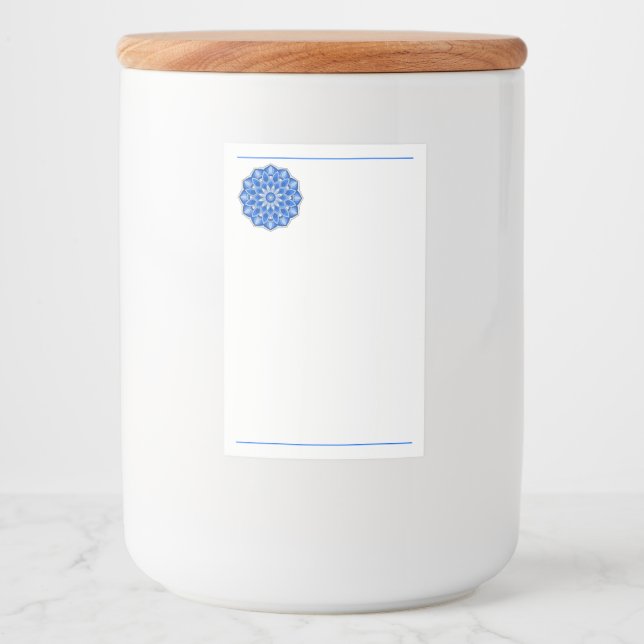 Mandala in blue food label (Front)