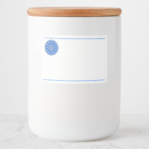 Mandala in blue food label