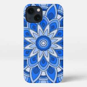 Mandala in blue iPhone 13 case