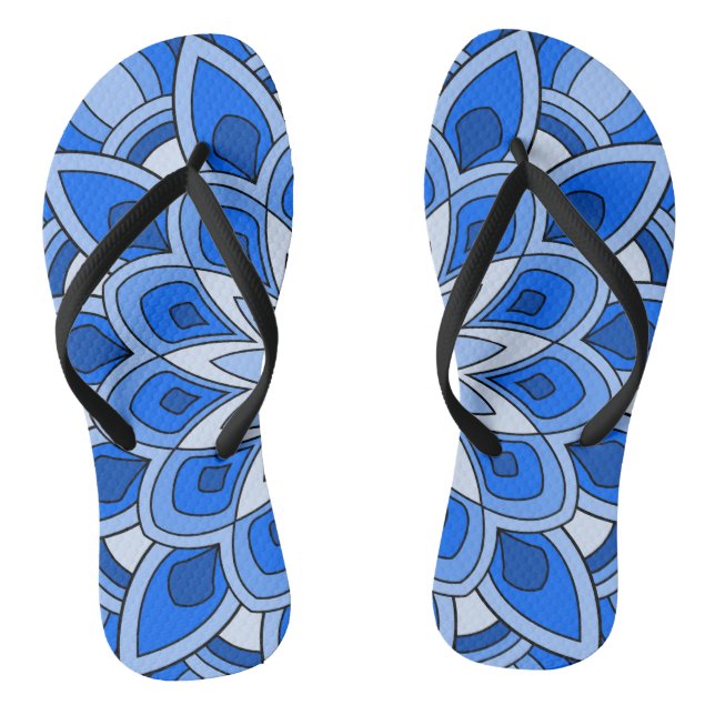 Mandala in blue jandals (Footbed)