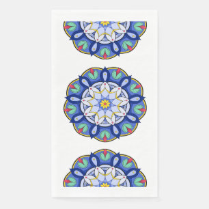 Mandala in blue  napkin