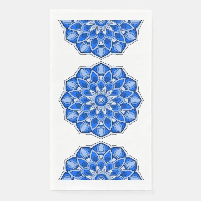 Mandala in blue  napkin (Front)
