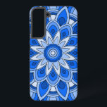 Mandala in blue samsung galaxy case<br><div class="desc">While the mandala originated in India,  today the beauty of the modernized mandalas are suitable for many items in the home,  as well as for decorations on clothing. 

Note: there are a variety of products with this design suitable for your home or function,  & mandalas in other colors.</div>