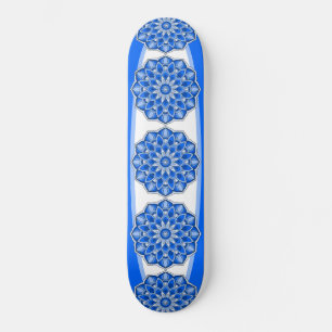 Mandala in blue skateboard