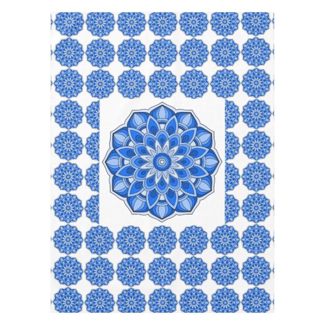 Mandala in blue tablecloth (Front)