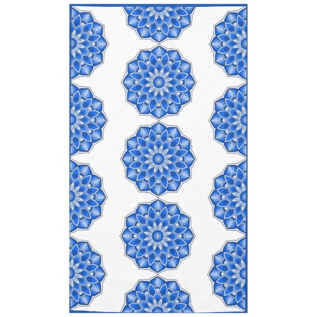 Mandala in blue  tablecloth (Front)