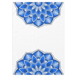 Mandala in blue tablecloth