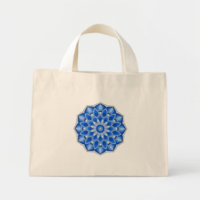 Mandala in blue Tote Bag (Front)