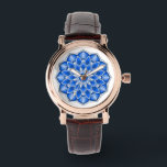 Mandala in blue watch<br><div class="desc">While the mandala originated in India,  today the beauty of the modernized mandalas are suitable for many items in the home,  as well as for decorations on clothing. 

Note: there are a variety of products with this design suitable for your home or function,  & mandalas in other colors.</div>
