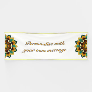 Mandala in gold banner