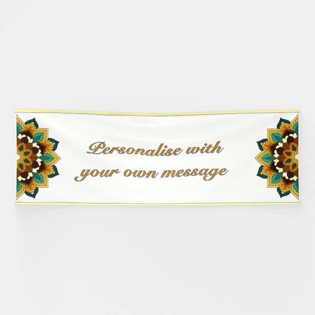 Mandala in gold banner (Horizontal)