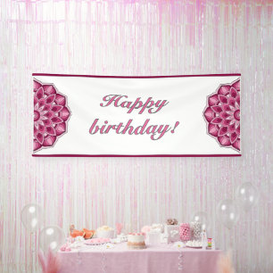 Mandala in pink banner