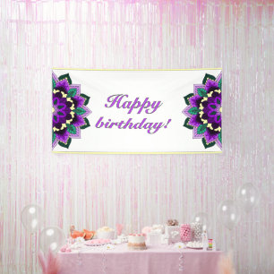 Mandala in purple banner