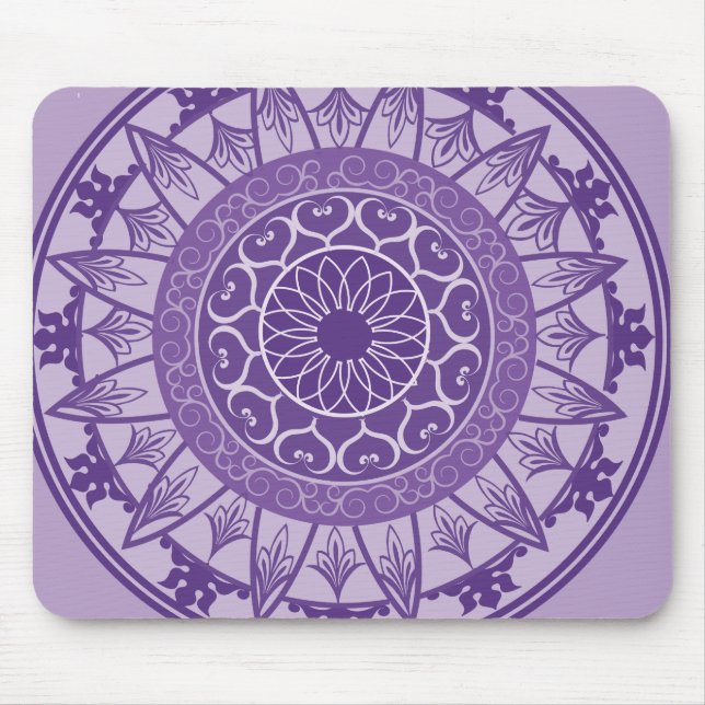 Mandala in Purple Mouse Pad (Front)